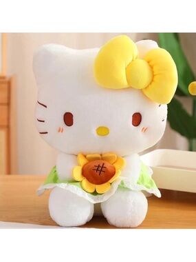 Hello Kitty holding Sunflower 9” plush